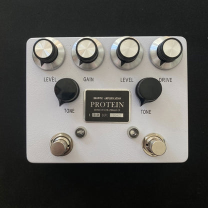 White Dual Channel Electric Guitar Overdrive Distortion Single Effects Pedal for Browne Protein with LY-ROCK LOGO