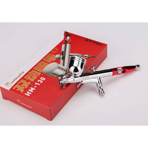 HOBBY-MIO HM-130 Dual-action 0.3MM Airbrush External Adjustment Entry Level Copper Airbrush for Compressor DIY Tools