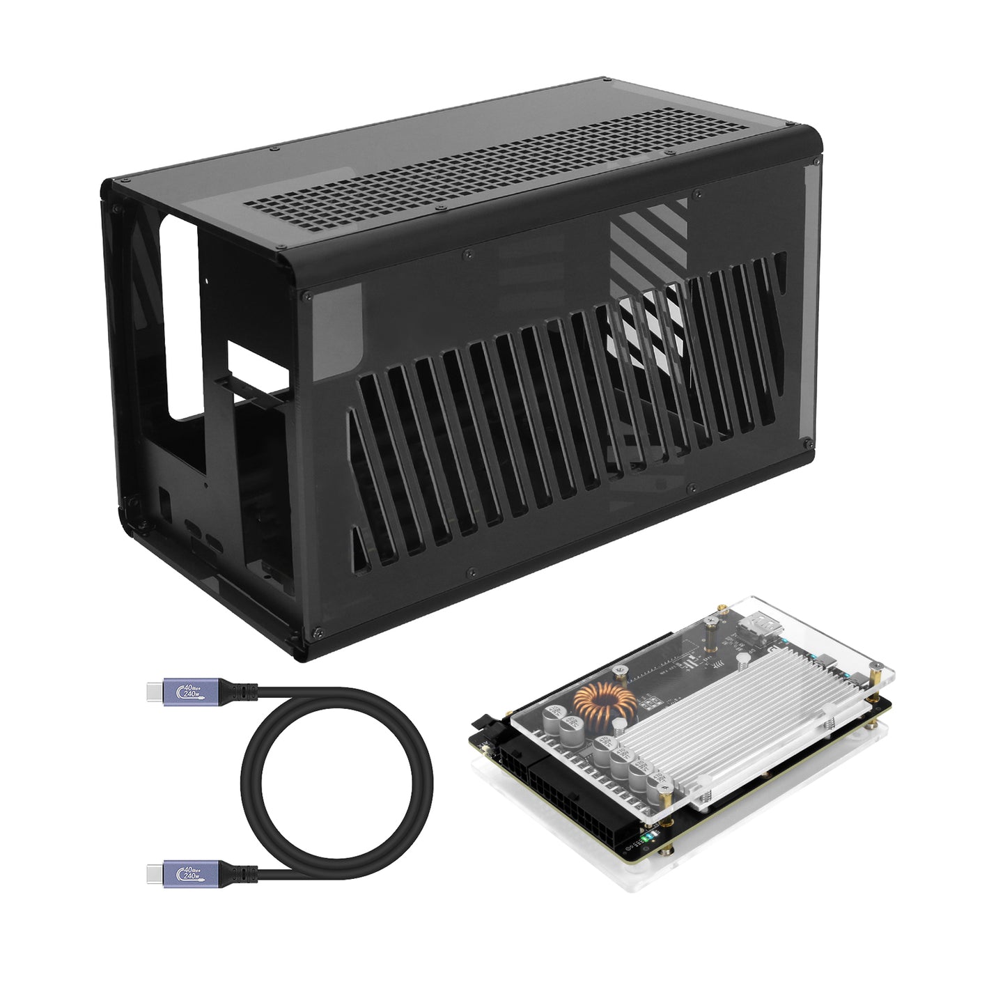 HAMGEEK BX V2.0 Graphics Card Dock + XY Dock DIY External Expansion GPU Docks 100W Output with 60cm Thunderbolt 4 Cable