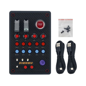 SIMNMU Button Box SIM Racing Control Box Racing Simulator with RGB Light Effects for Video Games