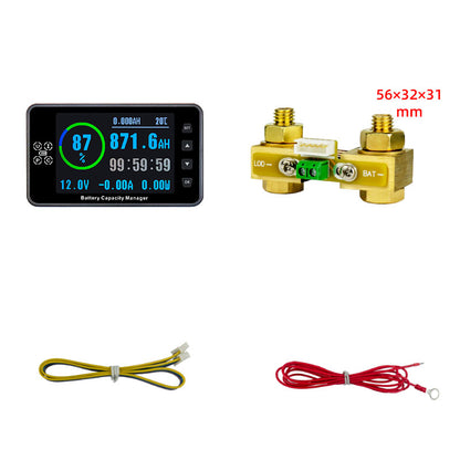 VA9910 Battery Capacity Manager Multifunctional High Precision Coulometer 3.5-inch LCD 500A Diverter without Base