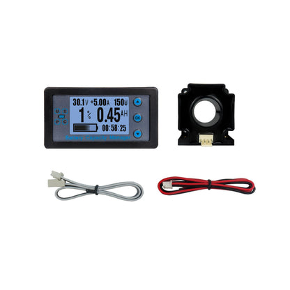 VAH9510 High Precision Coulometer with 200A Hall Sensor 12864 LCD Voltmeter Ammeter Battery Capacity Monitor