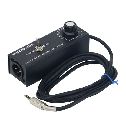 B012 3.5mm to XLR Adapter Stereo Conversion Microphone Level Balance Signal XLR Interface Output Mixer