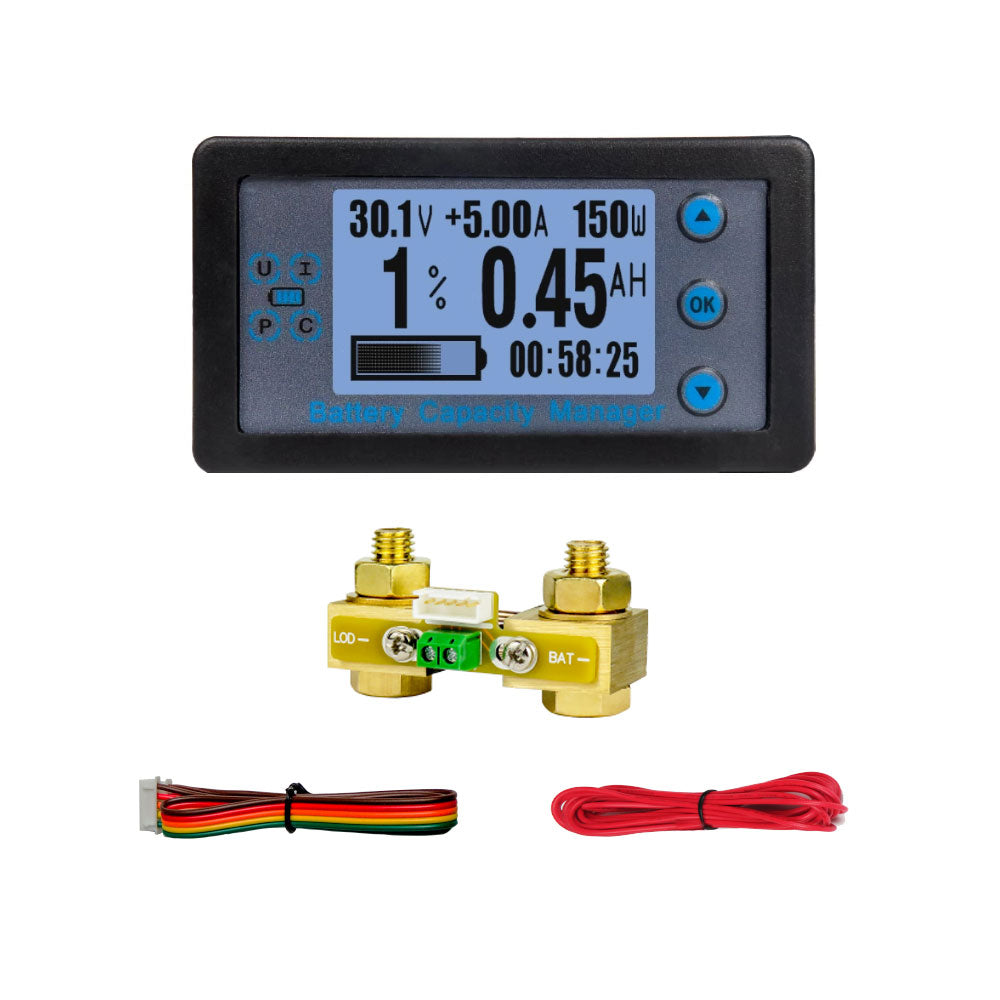 VA9210 High Precision Coulometer with 500A Diverter Battery Capacity Manager Low Power Consumption Voltmeter Ammeter