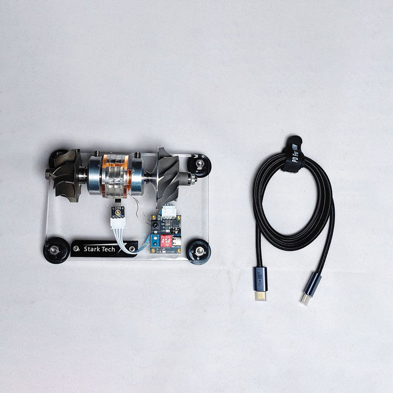 Portable Metal Turbine Brushless Motor Model Supercharged Turbine Blade Aircraft High Speed Motor CNC Toy