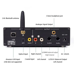 BRZHIFI SU13 Advanced Version Audio Decoder HiFi Bluetooth5.0 ES9068 DAC Headphone Amplifier with OPA1612 Op Amp and USB Sub Card