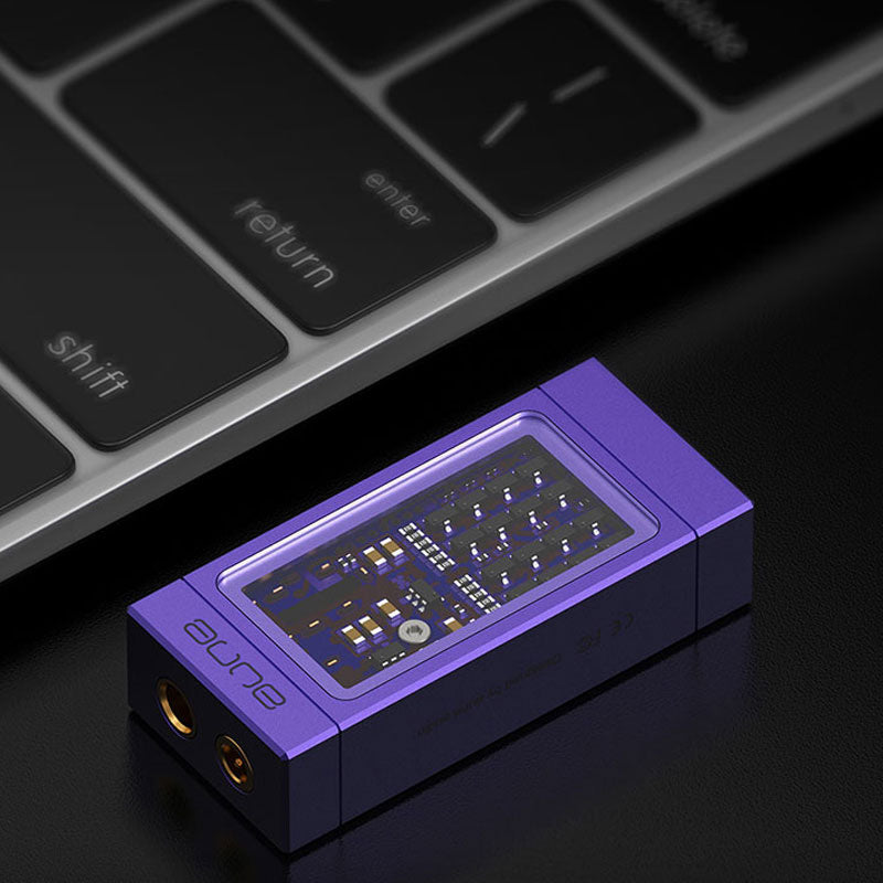 AUNE Yuki SE Purple Portable HiFi Audio Decoder ES9280AC Pro DAC Headphone Amplifier 3.5mm+4.4mm Balanced Output