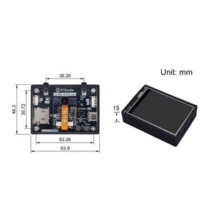 CanMV K210 Mini Visual Recognition Module AI Accessory for Python Development Board Kit with 2.4-inch Display