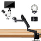 HY-7050FLA-1090 3.5X-50X Zoom Stereo Trinocular Microscope Clamp Folding Extension Base with 10-inch Microscope Camera