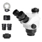 HY-7050FLA-1090 3.5X-50X Zoom Stereo Trinocular Microscope Clamp Folding Extension Base with 10-inch Microscope Camera
