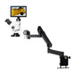 HY-7050FLA-1090 3.5X-50X Zoom Stereo Trinocular Microscope Clamp Folding Extension Base with 10-inch Microscope Camera