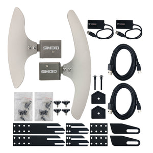 SIMDID Left Side &amp; Right Side Paddle Shifter Kit Aluminum Alloy Racing Simulator for WRC Video Games