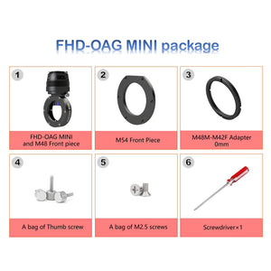Player One FHD-OAG MINI Off-axis Guider OAG with 8x14mm Prism for Ares Series and Planetary Cameras