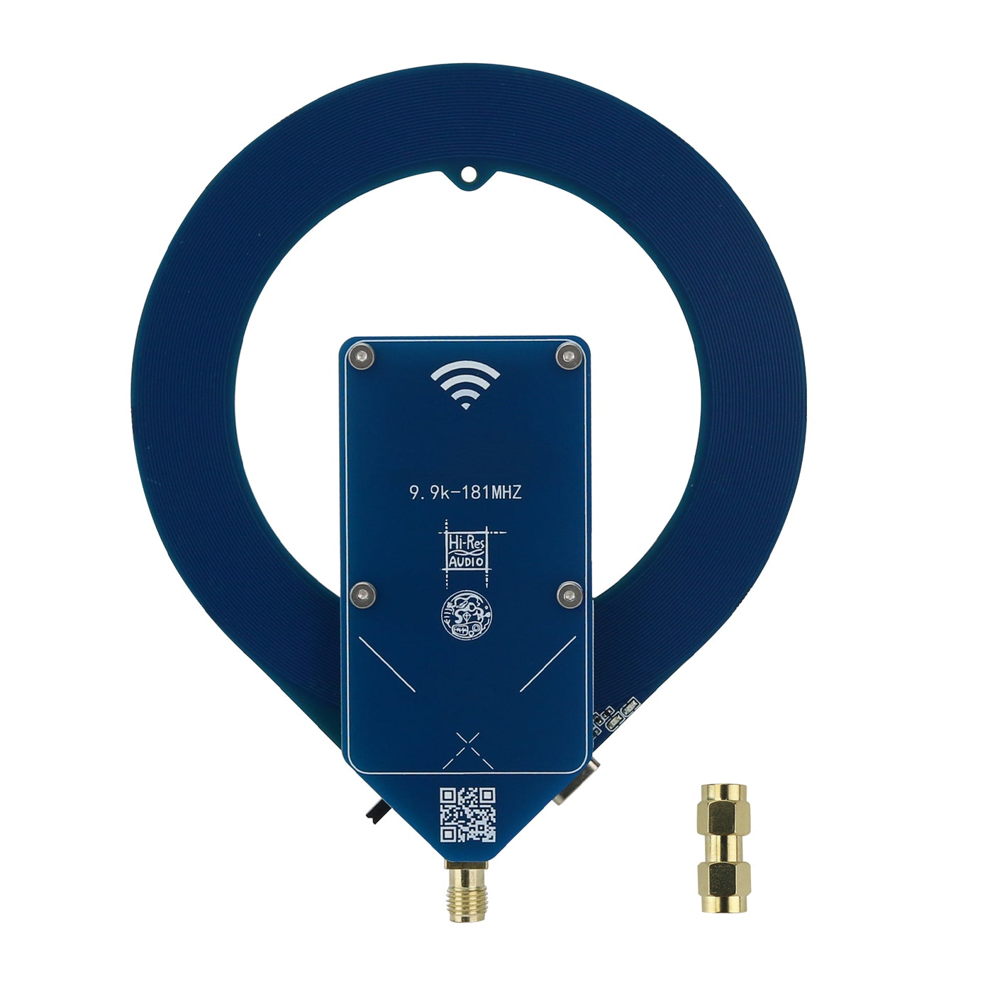 HamGeek 10KHz-180MHz Mini Active Antenna LW/MW/SW/FM Aviation Portable High Gain Loop Antenna Compatible with SMA-K/SMA-J Connector