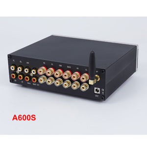 A600S Bluetooth5.3 6-Channel Independent Power Amplifier 50Wx5+100W*1 Support Active/Passive Subwoofer with 24V Power Supply
