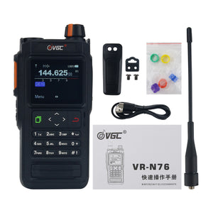 Black VR-N76 Portable Handheld Walkie Talkie UV Dualband IP67 Waterproof Outdoor Radio Bluetooth GPS Positioning