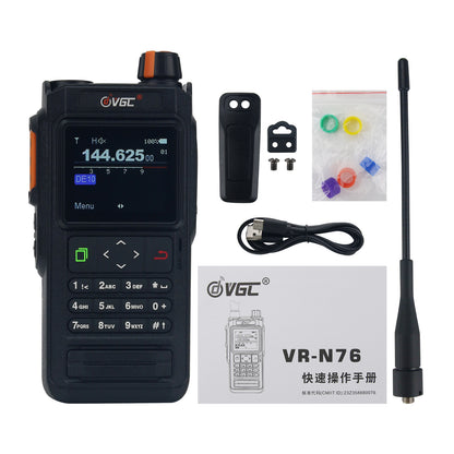 Black VR-N76 Portable Handheld Walkie Talkie UV Dualband IP67 Waterproof Outdoor Radio Bluetooth GPS Positioning