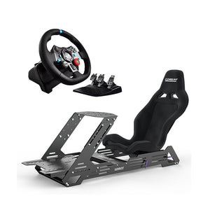 CONSPIT GT-B GT Racing Cockpit Racing Simulator Cockpit (with G29 Steering Wheel &amp; Pedals for Logitech)