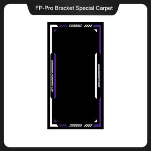CONSPIT FP-Pro 80cmx200cm Sim Racing Carpet Sim Racing Floor Mat (Black White &amp; Purple) for Sim Rig