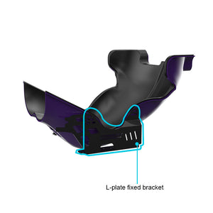 CONSPIT F1 Formula Racing Seat Sim Racing Seat (Black &amp; Purple) + 2PCS Seat Mounting Brackets