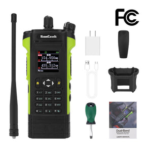 HAMGEEK APX-8000 12W VHF UHF Walkie Talkie Dual Band Radio with Dual PTT Duplex Working Mode