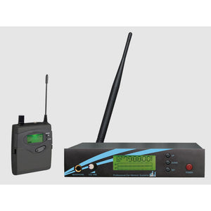 500 Mono Professional In Ear Monitor System UHF IEM System (Black &amp; Blue Transmitter + One Receiver)