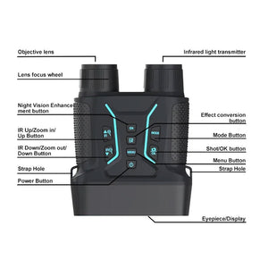 NV2183 4K Night Vision Goggle 400m 8X HD Digital Binocular Outdoor IR Night Vision Telescope with 4.5-inch TFT Screen