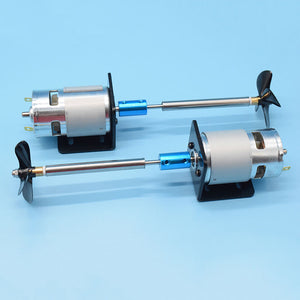 L20cm P and R Set Waterproof 775 Motor Stainless Steel Waterproof Shaft Kit with Four Blades Paddle for RC Trawl Boat