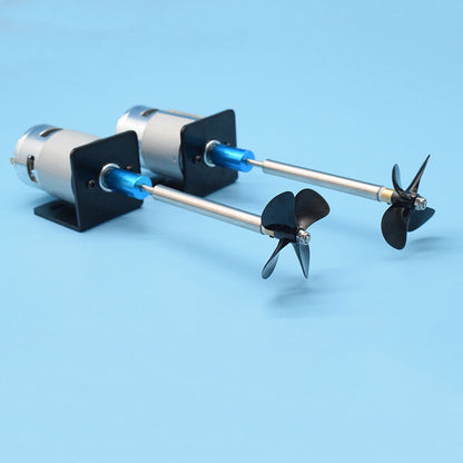 L30cm P and R Set Waterproof 775 Motor Stainless Steel Waterproof Shaft Kit with Four Blades Paddle for RC Trawl Boat