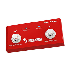 GIMI MUSIC Red Bluetooth Page Turner Wireless Page Turner for Apple Android Tablet PCs Cellphones