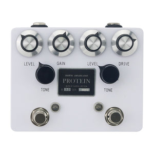 White Dual Channel Electric Guitar Overdrive Distortion Single Effects Pedal for Browne Protein with Original LOGO