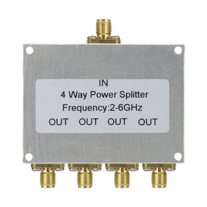 S.PD02-2060-MSFB 2-6GHz 50W 4-Way Power Divider RF Power Splitter with SMA Female Connectors