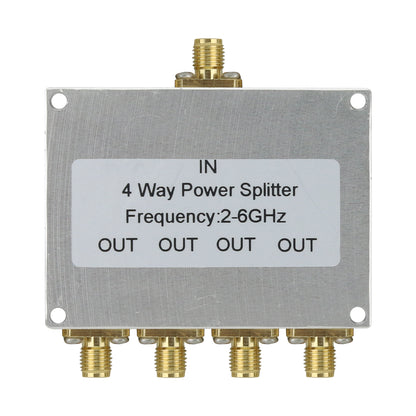 S.PD02-2060-MSFB 2-6GHz 50W 4-Way Power Divider RF Power Splitter with SMA Female Connectors