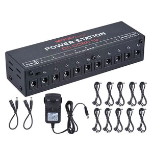 MOSKYAudio DC-CORE10 10-Channel Guitar Effects Pedal Power Supply 10 Isolated Outputs for 9V/12V/18V Pedals