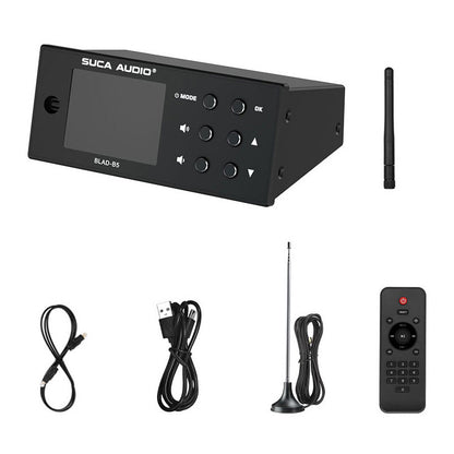 SUCA AUDIO BLAD-B5 Bluetooth Receiver Hifi Audio Decoder DAC w/ 2.4&quot; Screen for Amplifiers Speakers