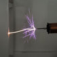 YSKJ-49 Mini Portable Handheld Tesla Coil 180W Artificial Lightning Generator Arc Gun (White Shell + Golden Coil)
