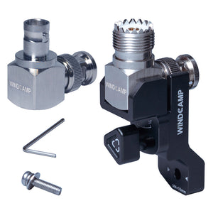 WINDCAMP RC-2 Aluminum Alloy Antenna Bracket (with M &amp; BNC Adapters) for ICOM IC-705 ARK-705 Shield