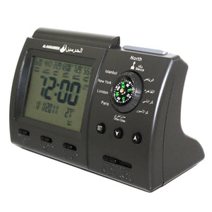 HA-3005 Black Muslim Azan Clock Digital Desktop Clock w/ Hijri &amp; Gregorian Calendar &amp; Volume Control