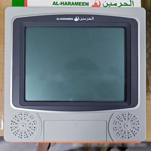 AL-HARAMEEN HA-4010 Square Azan Clock Azan Wall Clock &amp; Table Clock (Gray) Powered via USB Port