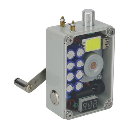 6V Hand Generator Outdoor Hand Crank Generator w/ 8 Capacitors for Lighting Ignition &amp; USB Charging