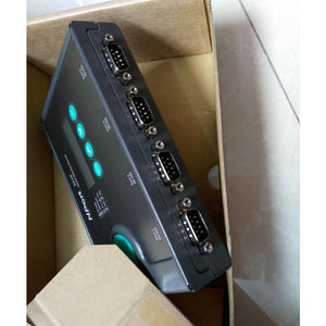 MOXA NPort 5410 4-Port RS232 to Ethernet Serial Device Server Support Dual Power Supply 12-48V Input