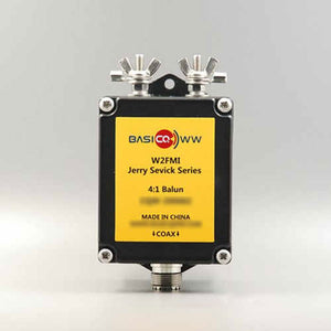 BASICQWW QRP Balun CWQ-200002TC T-Wing 4:1 200W Current Balun Shortwave Antenna Balun with Silver-plated Connector