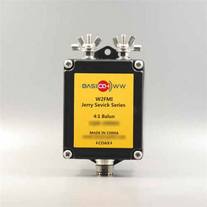 BASICQWW QRP Balun CWQ-200005SC S-Wing 4:1 500W Current Balun Shortwave Antenna Balun with Silver-plated Connector