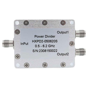 HXPD2-050620S 0.5-6.2GHz 2-Way Power Divider RF Microwave Power Splitter 500-6200MHz RF Combiner