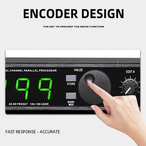 MIC4II Multifunctional Audio Effector Professional Stage Performance Dual Channel Parallel DSP199 Processor