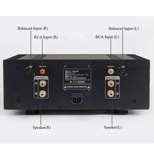 Class AB 300W+300W HiFi High Power Audio Power Amplifier Yellow VU Meter Pure Rear Stage Replacement for Accuphase E405