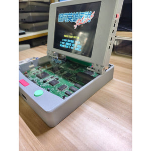 Saturn Slim Combo Game Console (Gray) with 8" 4:3 LCD Screen and Hifi Stereo Speakers for SS Games