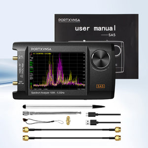 SA5 100K-5.3GHz Handheld Spectrum Analyzer Signal Generator w/ 4&quot; IPS LCD (without 32G Memory Card)