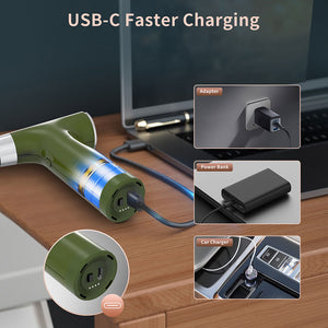 45W Mini Turbo Fan Blower Handheld Violent Fan Cordless Dust Blower w/ Wind Speed up to 10m/s