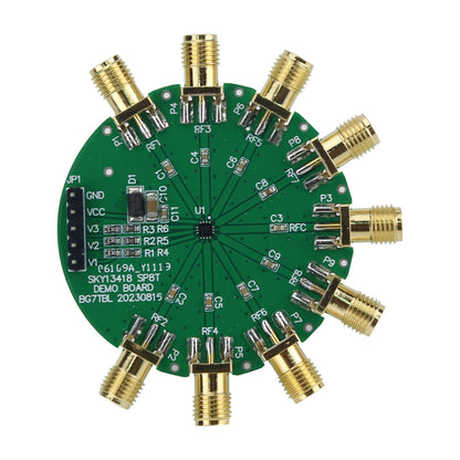 SKY13418 SP8T RF Switch Module 0.1G 10K - 6G Testing Board Single Pole Eight Throw Demo Board RF Microwave